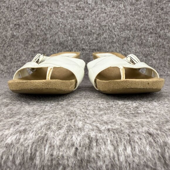 ✅Mossimo Paige Womens 9 White Strappy Thong Wedge Sandals All Man-Made Materials - Picture 5 of 12